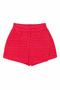 Baby Girl Houndstooth Patterned Shorts Skirt 1-4 Years Fuchsia - 2