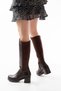 Zri̇n-3060 Premium Brown Heeled Zippered Daily Women's Boots 6 cm - 3