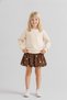 Girl's Polka Dot Skirt 4-8 Years Old Brown