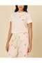 Women Ivory And Pink Printed Pyjama Set - 5