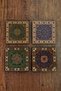 Natural Stone Coasters - Carpet Motifs Printed Coasters 10X10Cm Ai Stone Coasters 605