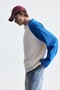 Color Blocked Textured Sweatshirt - 4