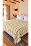 100% Cotton 2-Person Pike 240X220 cm Yellow Earth Color - 3