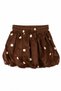 Girl's Polka Dot Skirt 4-8 Years Old Brown - 3