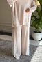 6686 - Stylish, Comfortable, Loose-Fitting Viscose Soft Modal Fabric Zipper Detailed Peach Fabric Garnished Women's Suit - 6