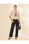 Women Brown Printed Interlock T-Shirt - 2