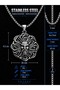 Stainless Steel Ancient Greek Mythological God of Sun and Light Apollo Necklace - 5
