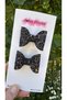 Black Pink Janjanlı Mixed Glitter Glittery Bow Clip Buckle (4 cm Metal Clip Buckle) - 3