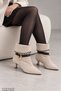 Sway Pointed Toe Metal Accessory Detailed Gathered Thin Heeled Women's Boots - 8
