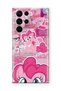 Samsung Galaxy S25 Ultra Compatible Pink Pony Patterned Transparent Phone Case