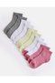 Girls Assorted 5-Pack Scallop-Edge Ankle Socks