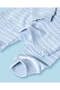 Infant Boys Blue Striped Pyjama Set With Socks (3 Piece) - 4