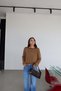 Çizgili Oversize Basic Triko