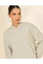 Women Sage Green Hooded Sweatshirt - 4