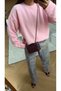Ribbed Collar Basic Wool Sweater - 3