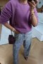 Ribbed Collar Basic Wool Sweater - 5