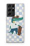 Samsung Galaxy S21 Ultra Compatible Cool Crocodile Pattern Transparent Phone Case