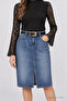 Gold Buckle Faux Leather Belt Lkm0011 Black - 3
