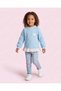 Girls Blue Heart-Print Sweatshirt - 2
