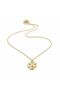 Lucky Clover Gold Steel Necklace - 4-Leaf Heart-Shaped |   Necklace