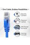 كابل إيثرنت Cat 6 بطول 15 متر، كابل شبكة LAN بموصل RJ45، سلك توصيل UTP عالي السرعة للإنترنت، 4 أزواج N - 5