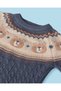 Infant Boys Navy Bear Fair Isle Sweater - 2