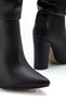 Zri̇n-4807 Premium Black Bellows Thick Heel Daily Women's Boots 9.5 cm - 5