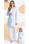 Combed Cotton 3-Piece Maternity Pajama Set - 3