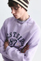 Oversize Printed Crew Neck Sweatshirt - 5