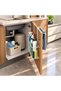 Snap-On Metal Towel Hanger Organizer for Cabinet Door White – No Drilling Required, in & Out of Cabinet Kitchen Bathroom Organizer Rack