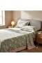 Luxury 3-Piece Turkish Satin Cotton Bedsheet Set – King Size | Ultra Soft, Breathable & Wrinkle-Resistant | Elegant Collection Bedding with 2 Pillowcases (Light Green Floral, King (U.K. Standard)) - 5