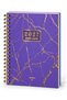 2027 Yaldiz Series Purple Marble Daily Spiral Agenda 17X24 - 2