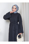 Women's Tie-Up Oversize Pearl-Detail Tricot Dress Test - 5