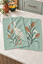 Turna Elegance Mint Green Crane and Reed Patterned 2-Piece Kitchen Towel Set 35X55 - 7