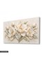 Textured Appearance Delicate White Flower One Piece Canvas - Canvas Painting - 2