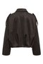 Onlmoon-Stina Women's Faux Suede Bomber Jacket Chocolate Torte Brown - 7