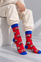 Special Boxed Set with Minibus Patterned Unisex Socks and Superhero Figured Keychain Gift - 3