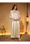 Rochie maxi, crem - 4