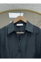 Vasfiye Front Pleated Detailed Ribbed Shirt-Nl1085 Anthracite - 3