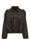 Onlmoon-Stina Women's Faux Suede Bomber Jacket Chocolate Torte Brown - 6