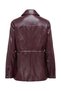 Onlmini Women's Drawstring Waist Faux Leather Jacket with Pockets Decadent Chocolate Brown - 3