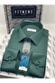 Classic Long Sleeve Pocketless Lycra Comfortable Fabric Men's Shirt Fs-004517 - Dark Green