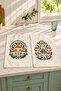 Mushroom Forest Mushroom and Flower Patterned 2-Piece Kitchen Towel Set 35X55 - 6