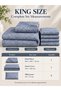 Bedsheet Set, Teal Blue Floral Pattern, 100% Cotton, 95 GSM - 2