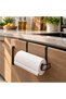 Under-Cabinet Snap-On Paper Towel Holder Metal Black – No Drilling Required between Shelves Kitchen Roll Napkin Holder Hanger Organizer - 6