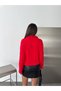 Hair Braid Patterned Reversible Zippered Polo Neck Knitwear Cardigan Aw26Hi0051 - 3
