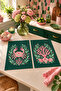 Coral Garden Green Pink Crab and Coral Patterned 2-Piece Kitchen Towel Set 35X55 - 6