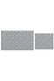Decorative Digital Printed Modern Set of 2 Bath Mats with Non-Slip Base