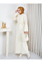 Women's Tie-Up Oversize Pearl-Detail Tricot Dress Test - 6