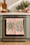 Turtle Coast Powder Green Sea Turtle Patterned 2-Piece Kitchen Towel Set 35X55 - 5